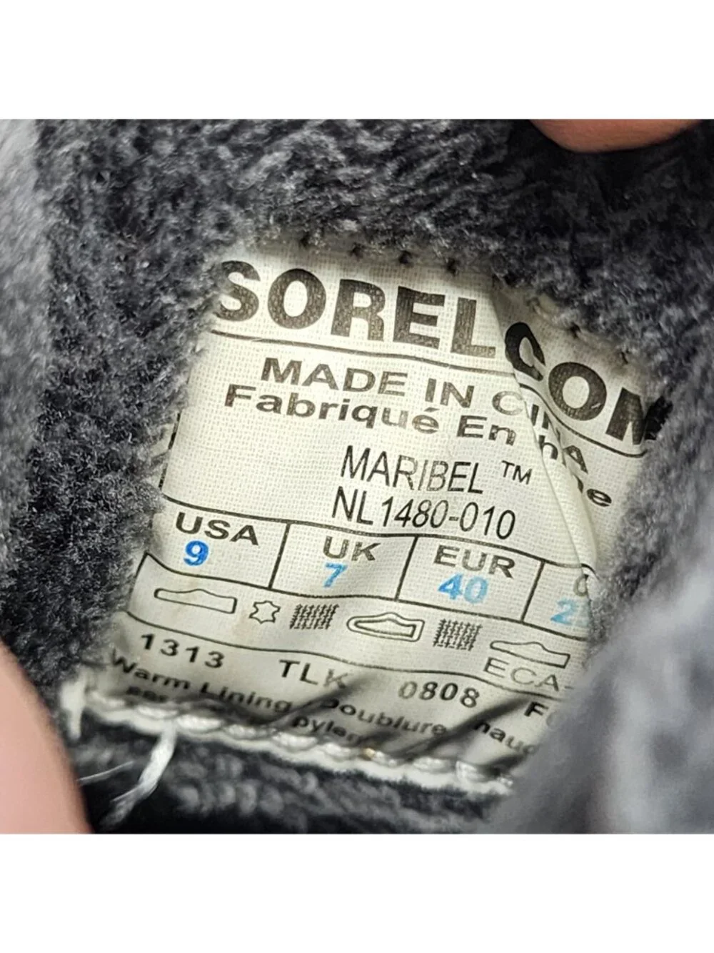 Sorel Shoes Womens Size 9 Maribel Black Suede Winter Boots *Read*
